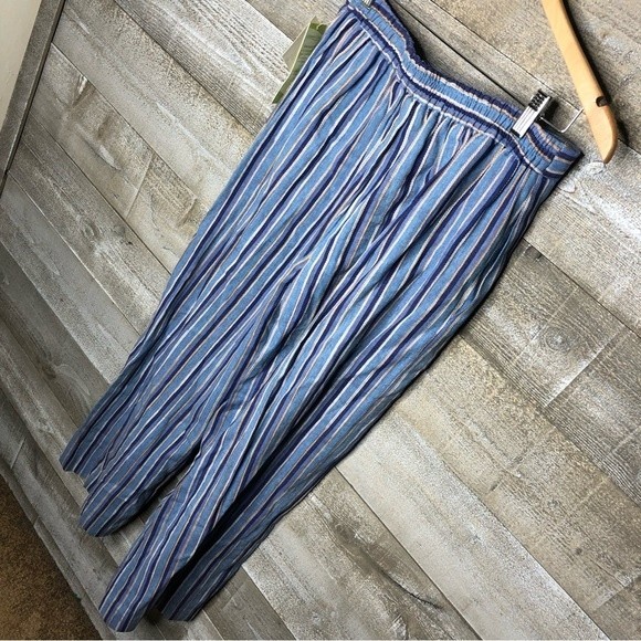 Coldwater Creek NWT petite medium Brook linen blend stripe beach pant - Picture 4 of 5